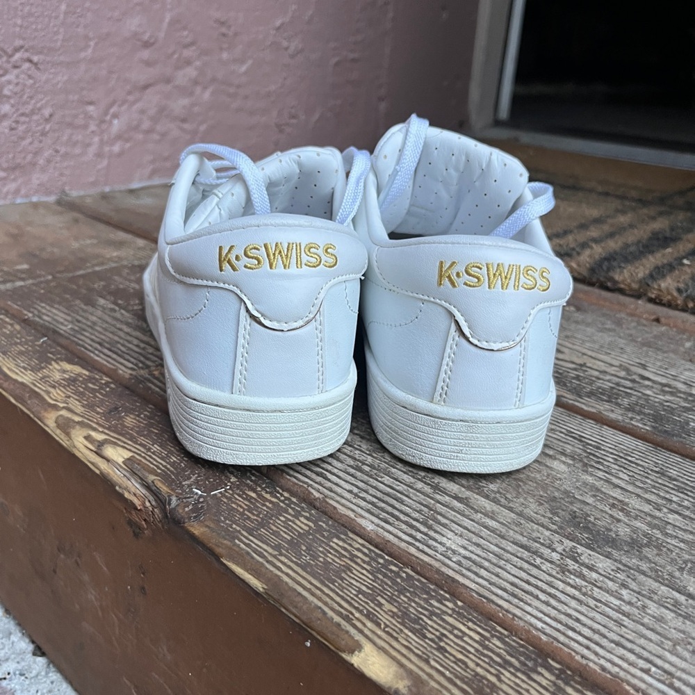 White and Gold Sneakers - Picture 2 of 4